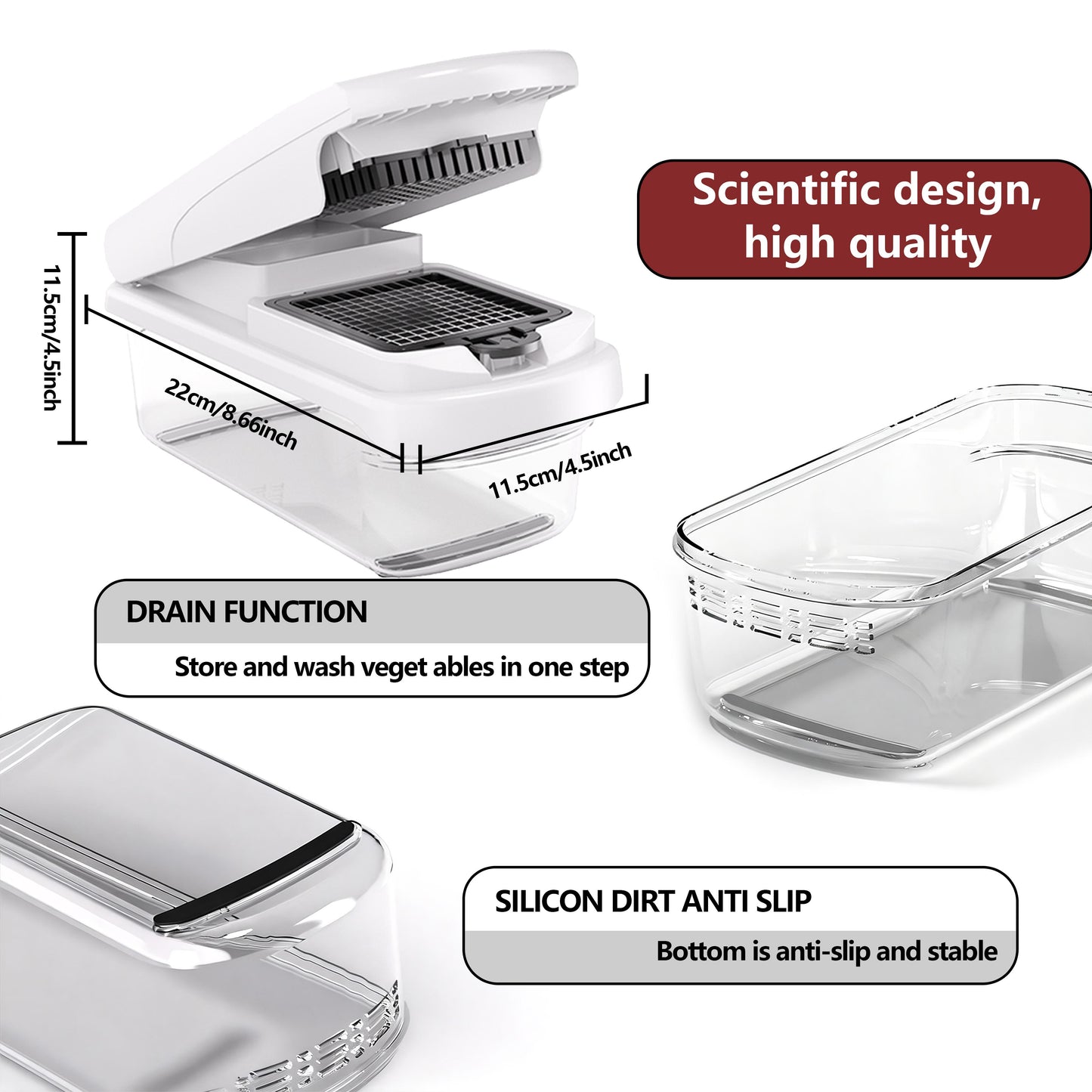 Vegetable Chopper,15-in-1 Multifunctional Food Chopper