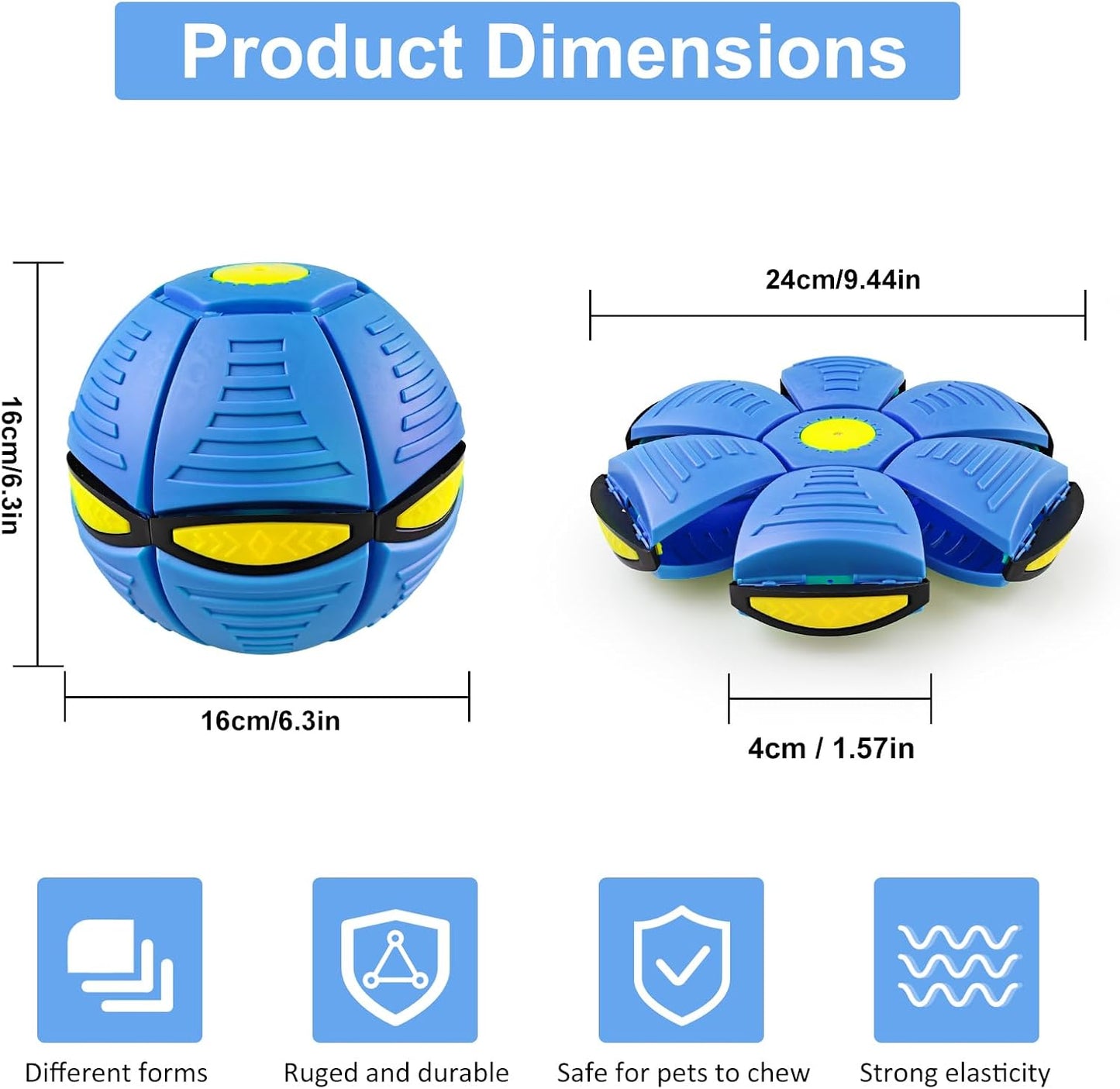 New Pet Bouncing Ball Step Ball Flying Saucer Shaped Ball Two Forms of Dog Bouncing Outdoor Toys