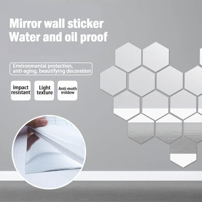 Self-adhesive mirror sticker with backing tape, 20 × 40 inch