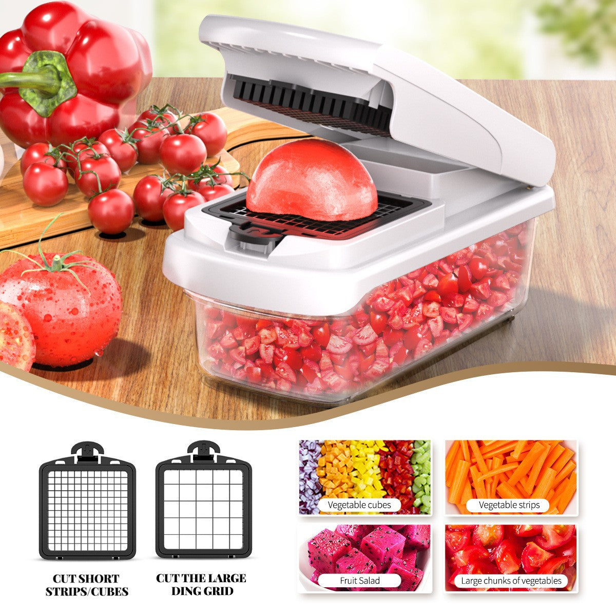 Vegetable Chopper,15-in-1 Multifunctional Food Chopper
