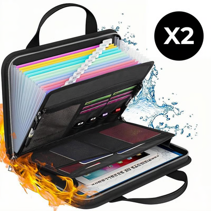 Fireproof File Folder -Large-Capacity A4 Document Bag