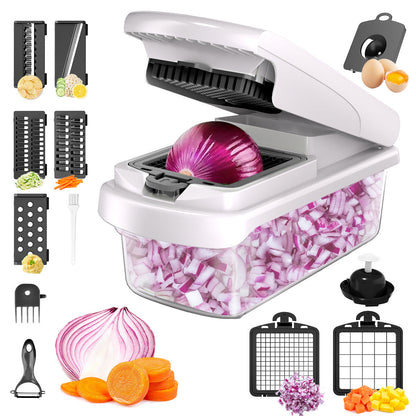Vegetable Chopper,15-in-1 Multifunctional Food Chopper