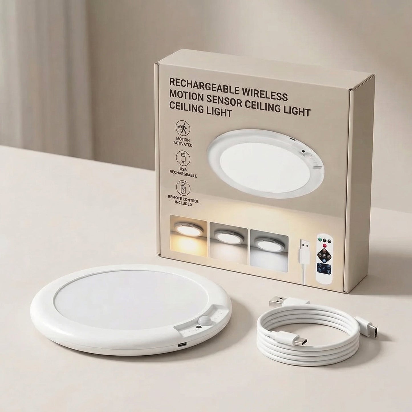 Rechargeable Motion Sensor Ceiling Light