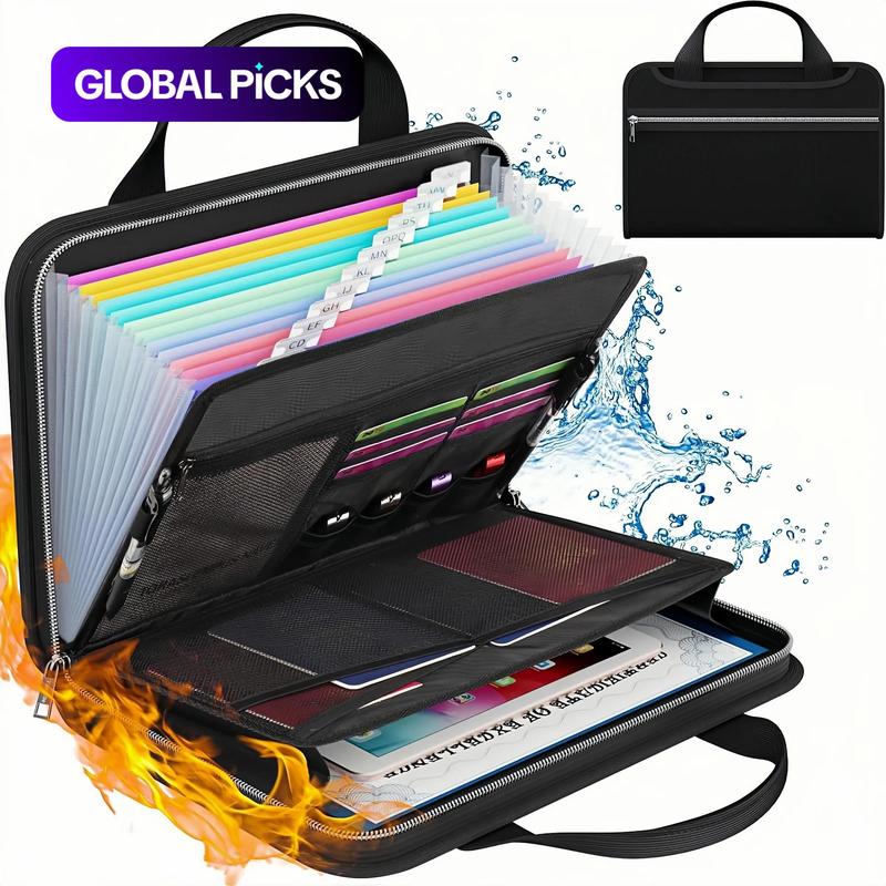 Fireproof File Folder -Large-Capacity A4 Document Bag